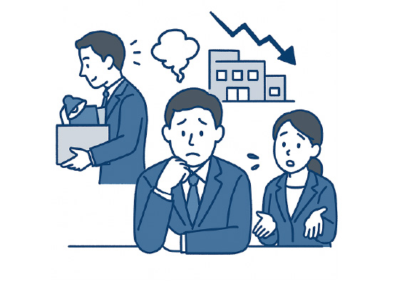 キーマンが退職し事業が不安定に